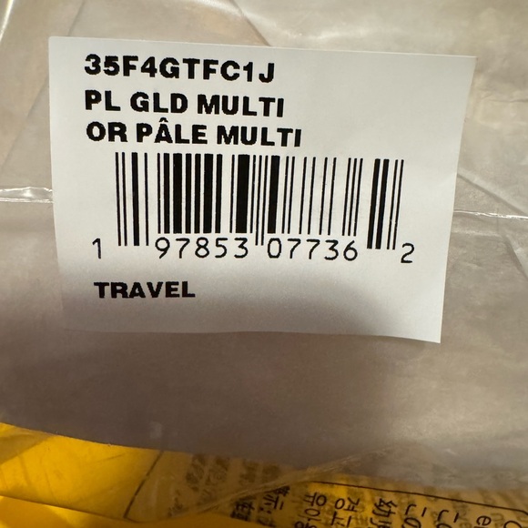 Michael Kors Travel Small Mini Duffle Crossbody Handbag Purse (Pale Gold Multi) - Picture 6 of 6